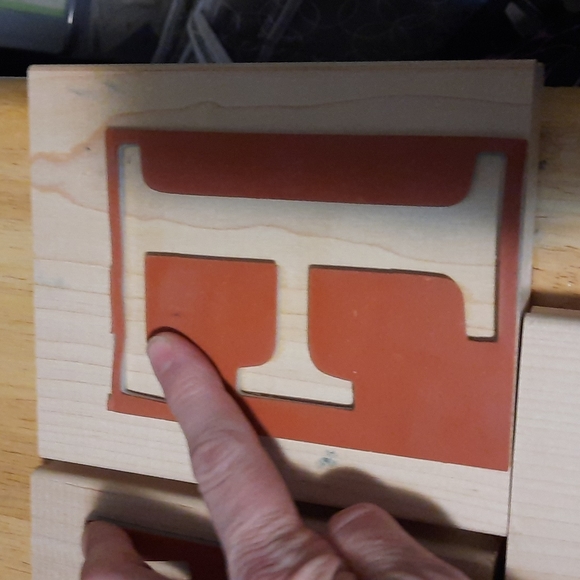 Monogram Capitol letter Rubber stamp retired - Picture 6 of 7